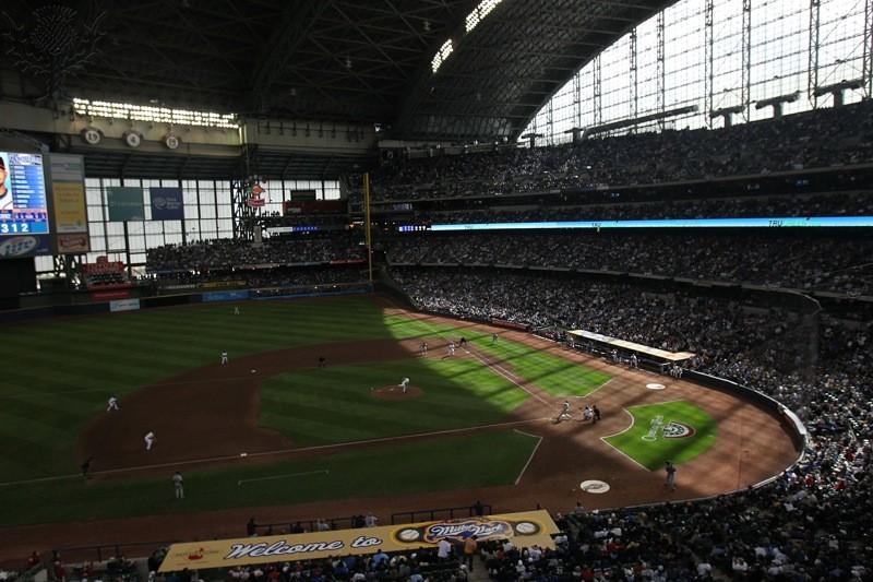 Miller Park, the home of the Brewers, shines on Opening Day 2011. Photo provided by Google Creative Commons