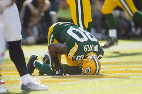 Donald Driver, Packers wide-receiver, lays on the field injured after taking a big hit. "I'm going to miss watching the Marshawn Lynch and Richard Sherman interviews," Trever Cho, senior, said.