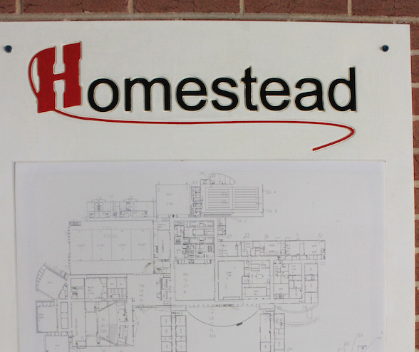 This map of Homestead in the 200/500 commons has helped many students, no matter the grade, find their way around the school. It has even been known to help lost parents find their childs classroom.