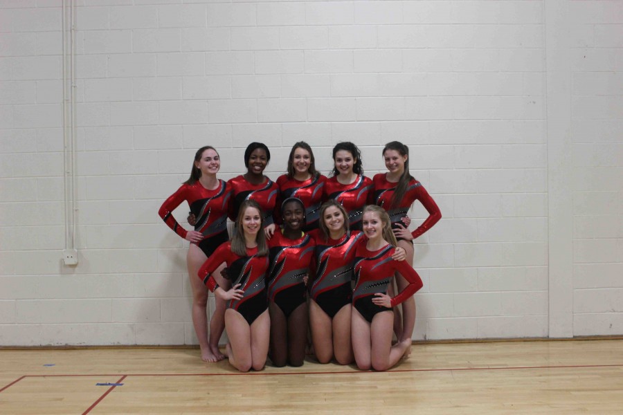 The girls varsity gymnastics team worked together to earn fourth place at sectionals this last week.