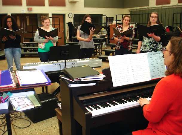 Lexi Walton, freshmen, spends her days practicing her new songs among great friends. Walton 

started choir in middle school and has loved in more every day. “ I love having my friends in

class with me, it makes choir more enjoyable,” Walton said.