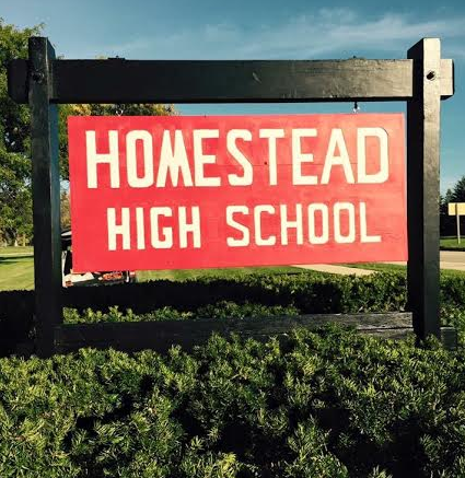 Students renovate the Homestead sign