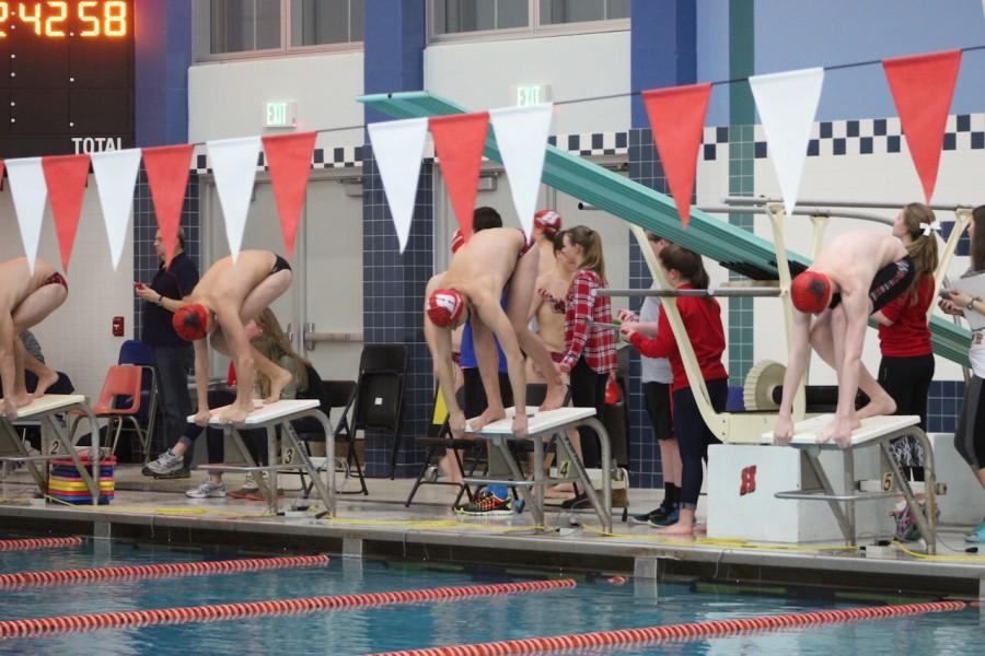The boys swim team will compete in sectionals this coming weekend. The boys placed third at conference.