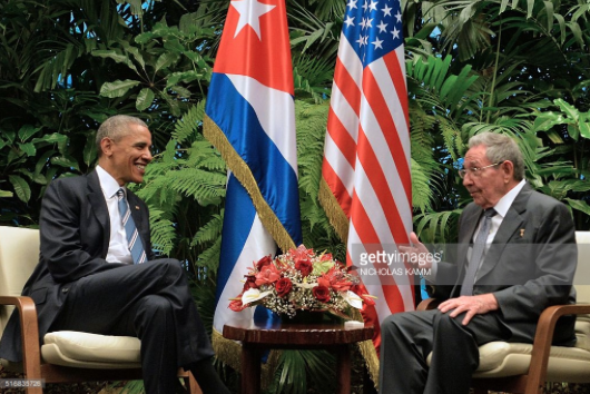 Pres. Barack Obama meets with Cuban Pres. Raúl Castro in Havana, Cuba on March 21. Pres. Obama was the first U.S. president to make an official visit to the country since Pres. Calvin Coolidge. I have come here to extend the hand of friendship to the Cuban people, Pres. Obama said. 
Used with permission from Getty Images.

