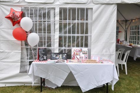 Nicole Martin, Class of '15, rented tents for her outdoor graduation party. She also bought decorations representing her years at Homestead.