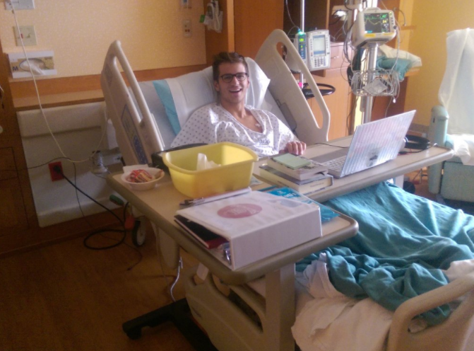 Eckhardt spends time at the hospital, recovering from his illness.