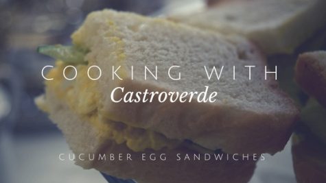 Alex Castroverde, junior, teaches how to make perfect cucumber egg sandwiches.