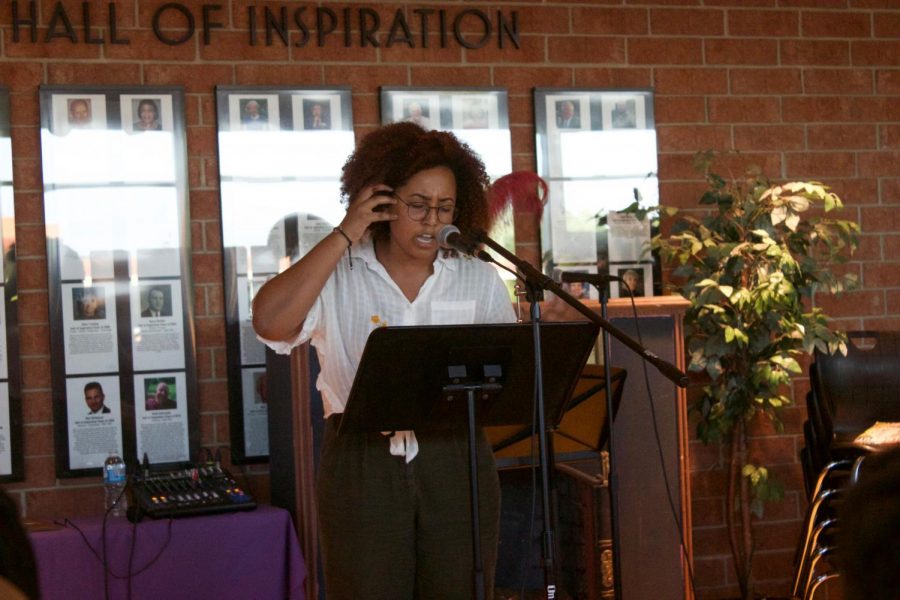 Silma Berrada, senior, performs one of her pieces.