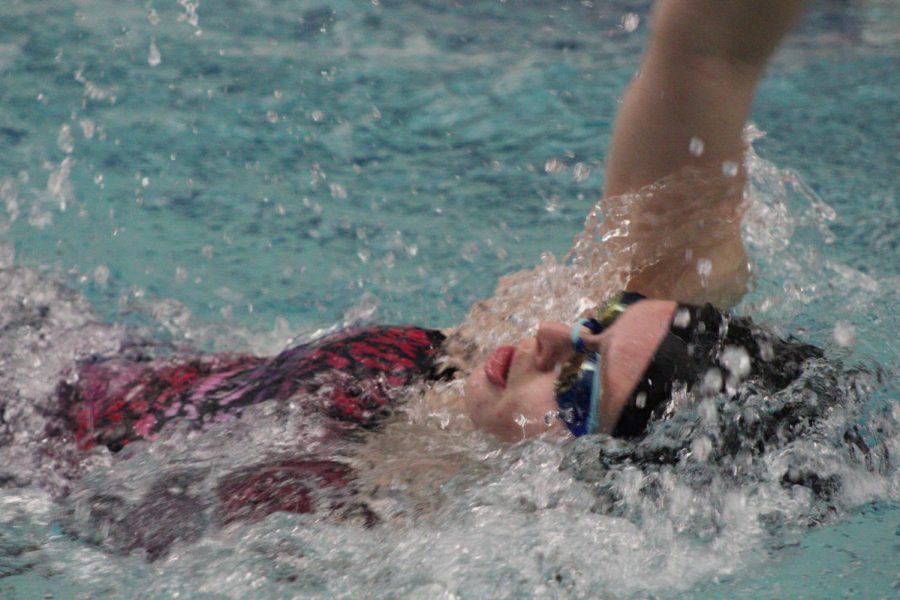 Girls varsity swim ends season at state
