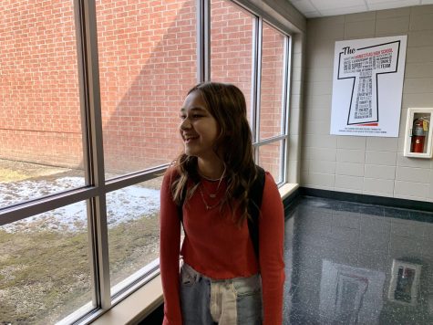 Kyla Imana, freshman, shares insight as she transitions between classes.