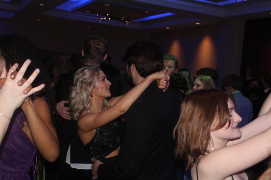 Emma Kennedy, junior, shares a special slow dance with her date, Brady Buttermore, junior.