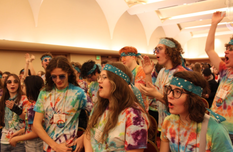 Highlanders cheer during the second General Assembly spirit.