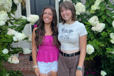 Liliana Espinosa (right), freshman, poses with her sister Sofia Espinosa (left), junior)