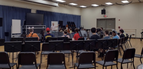 The HHS Band performed a tune-up at the Disney Imagination Campus recording.