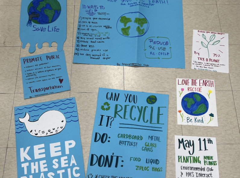 Environmental+Club+makes+posters+to+hang+around+the+school+to+spread+the+word.