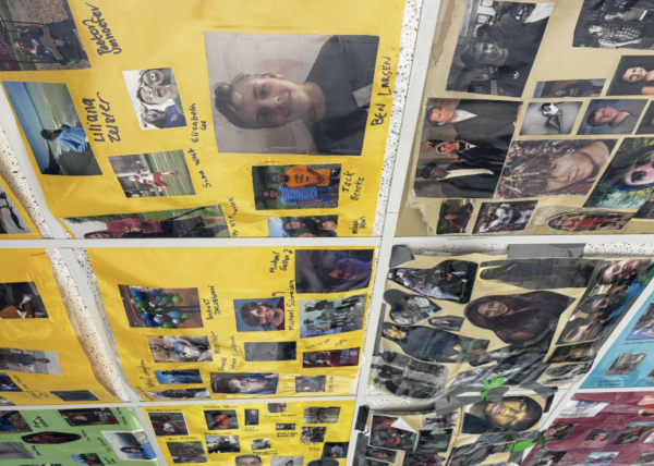 ord Count: 816
This is the ceiling in the Multimedia room where the posters have lots of pictures of past Multimedia students. 