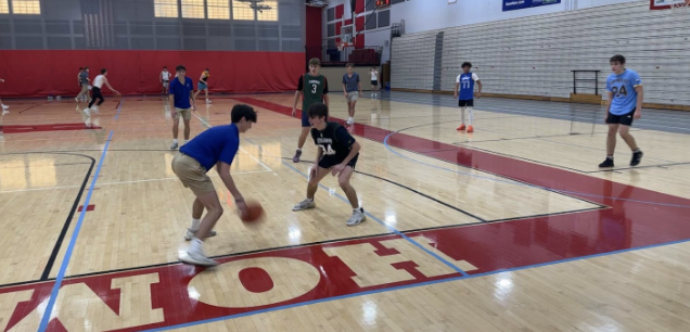 The team "Babarsketball" went one-on-one against opposing teams during the season's third game.