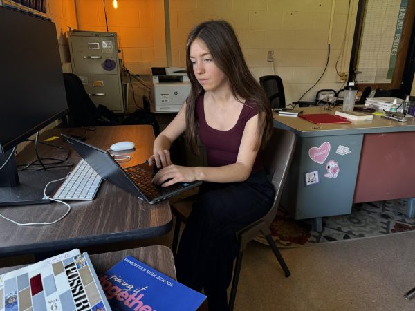 Christina Baumann, junior, works as an assistant editor of Highlander Publications.