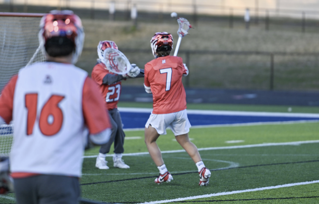 Junior Blake Wichman passes to his teammates.