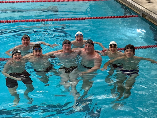Homestead Swim Team, after a morning practice
